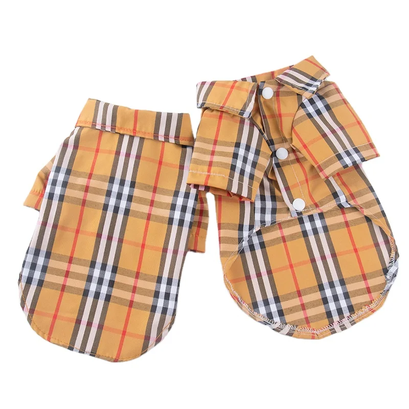 Summer thin plaid shirt summer dog clothes
