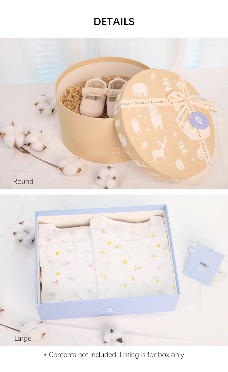 cute gift box for baby girl boy custom boxes foldable brown box