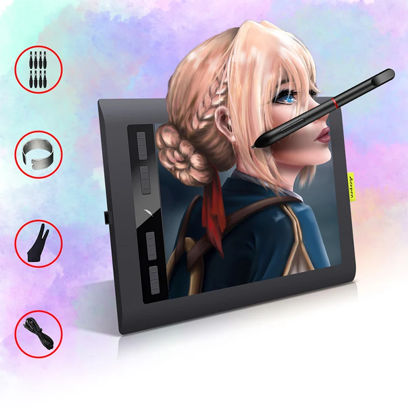 Acepen Professional Art Drawing Pen Board Graphic Tablet with Battery-free Pen,8 Custom Hotkey,Accept OEM and ODM
Acepen Professional Art Drawing Pen Board Graphic Tablet with Battery-free Pen,8 Custom Hotkey,Accept OEM and ODM