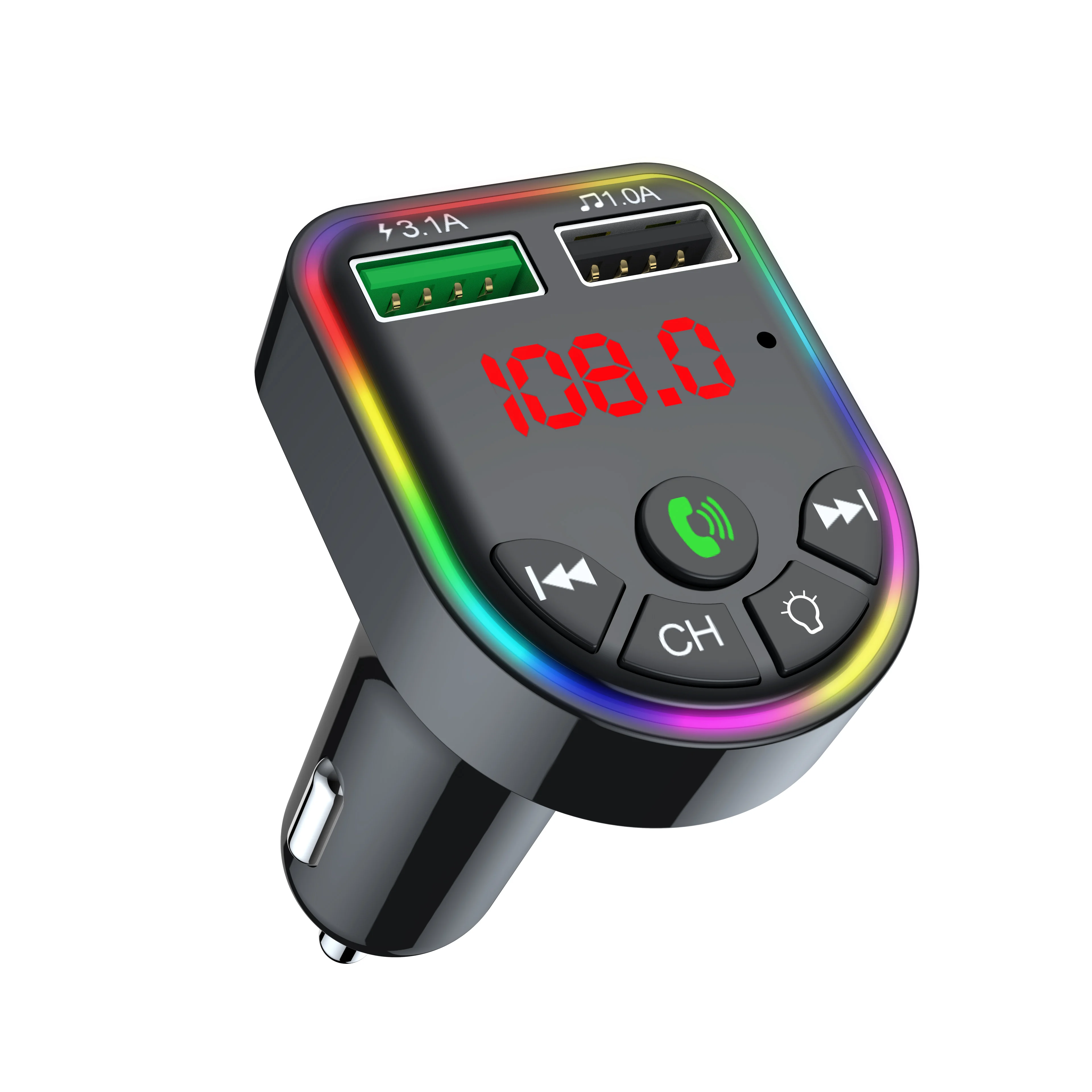 2022 smart car charger phone 2 usb port car charger adapter 3.1A charging station fast charging Blue tooth wireless car charger
2022 smart car charger phone 2 usb port car charger adapter 3.1A charging station fast charging Blue tooth wireless car charger