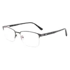 Spectacles Factory Wholesale Top Quality Metal Acetate Optical Frame Spring Hinge Men Half Frames Eyeglass