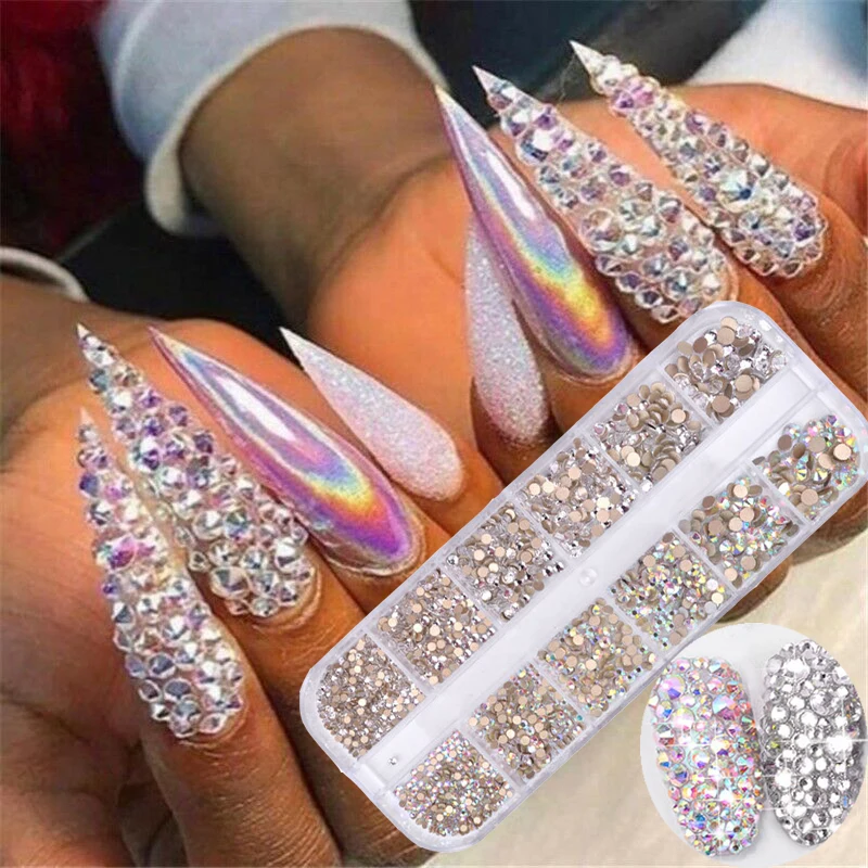 New Stylish 3D Glitter Nail Decoration Exquisite And Harmless Ab Crystal Rhinestone Durable Diamond Gemstone Nail Art Decoration
New Stylish 3D Glitter Nail Decoration Exquisite And Harmless Ab Crystal Rhinestone Durable Diamond Gemstone Nail Art Decoration