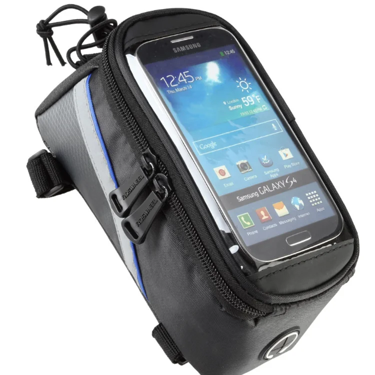 Bicycle Frame Bike Handlebar Phone Mount Bag with Waterproof Touch Screen Phone Case, Red, black, blue
Bicycle Frame Bike Handlebar Phone Mount Bag with Waterproof Touch Screen Phone Case, Red, black, blue
