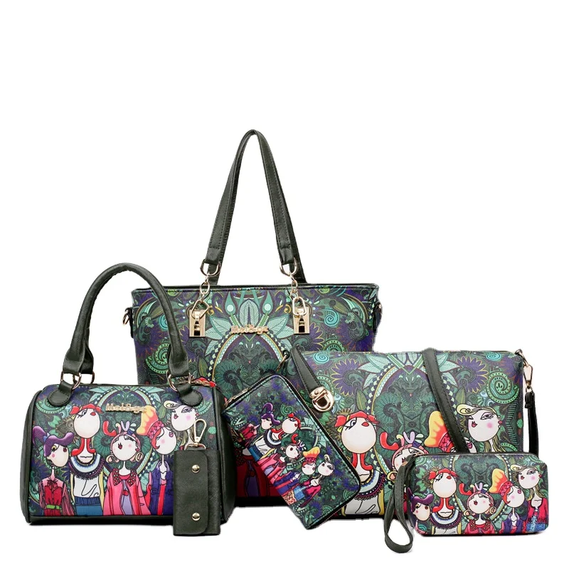 Luxury designer bag leather famous brand messenger bag printed large-capacity handbag Ladies luxury handbag five-piece suit 
Luxury designer bag leather famous brand messenger bag printed large-capacity handbag Ladies luxury handbag five-piece suit