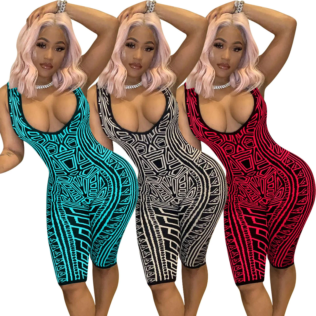 YD - 2021 High Quality New Women Sportswear Digital Printed Playsuit One Piece Jumpsuit Rompers Women Clothing
YD - 2021 High Quality New Women Sportswear Digital Printed Playsuit One Piece Jumpsuit Rompers Women Clothing