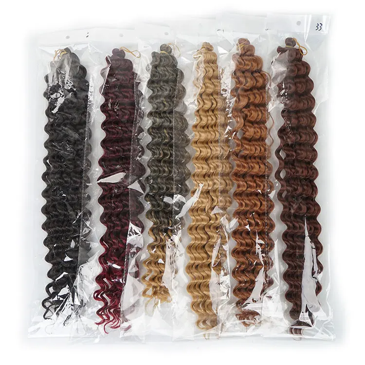 wholesale Deep Wave Crochet Hair Deep Wave Ombre Colored Crochet Ocean Wave Water Synthetic Braiding Hair, Black blonde
wholesale Deep Wave Crochet Hair Deep Wave Ombre Colored Crochet Ocean Wave Water Synthetic Braiding Hair, Black blonde