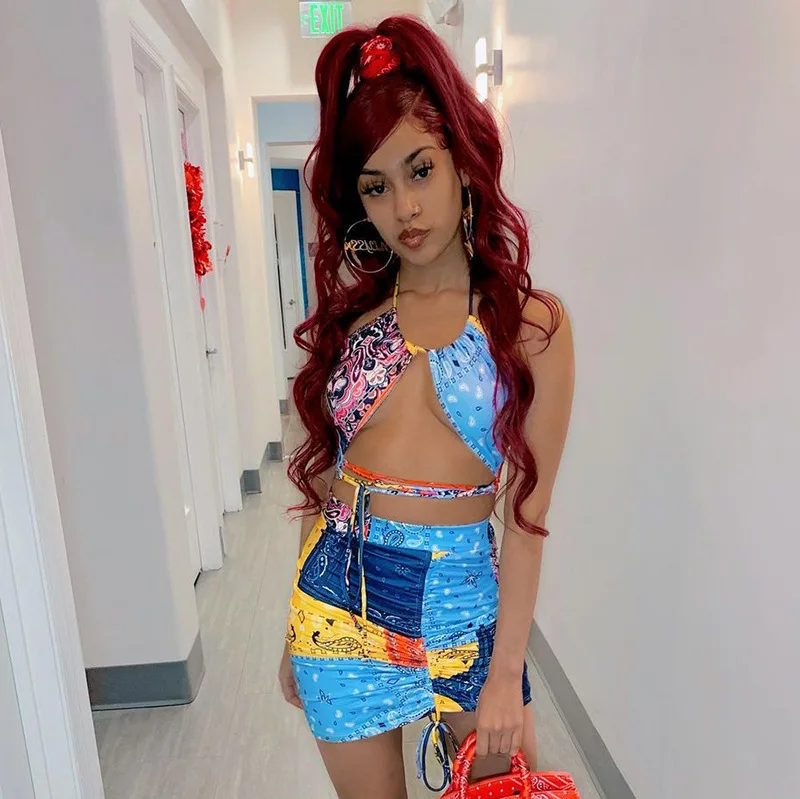 Amazon Ins Hot Selling Women's Crop Top And Skirt Set 2021 Printed Backless Lace-up Pleated Ladies Skirt Two Piece Set Casual
Amazon Ins Hot Selling Women's Crop Top And Skirt Set 2021 Printed Backless Lace-up Pleated Ladies Skirt Two Piece Set Casual