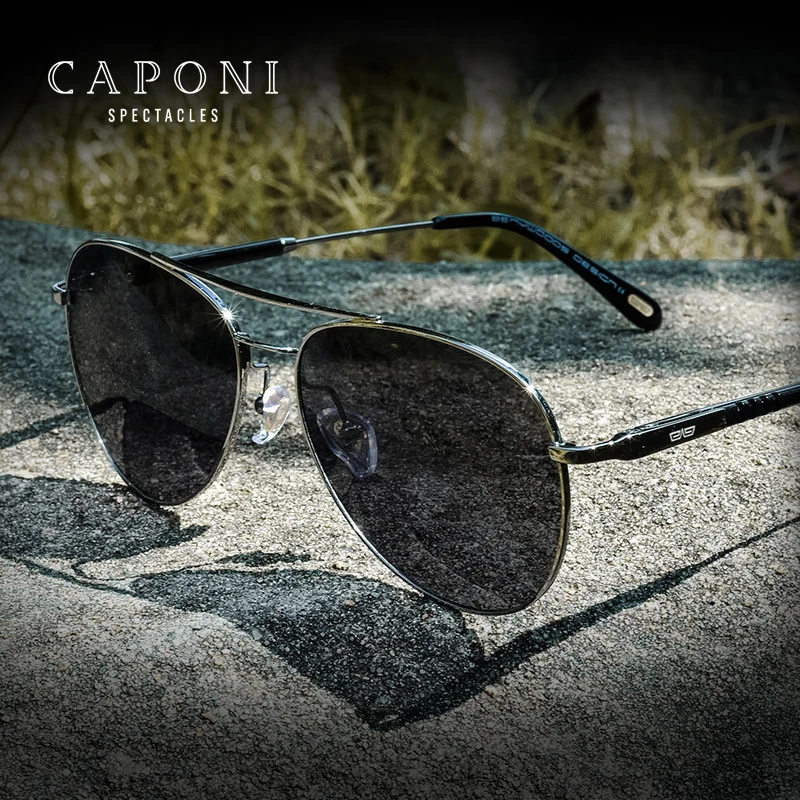 CAPONI Hot Sale Metal Aviation Polarized Lens Glasses Customer Designer Driving Fishing 2021Sunglasses Mens UV400
CAPONI Hot Sale Metal Aviation Polarized Lens Glasses Customer Designer Driving Fishing 2021Sunglasses Mens UV400