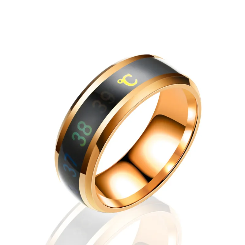 New Design 8mm Stainless Steel Men Rings Personalized Custom Display Real-time Temperature Smart Ring Couple Rings, Silver, gold, black, blue
New Design 8mm Stainless Steel Men Rings Personalized Custom Display Real-time Temperature Smart Ring Couple Rings, Silver, gold, black, blue