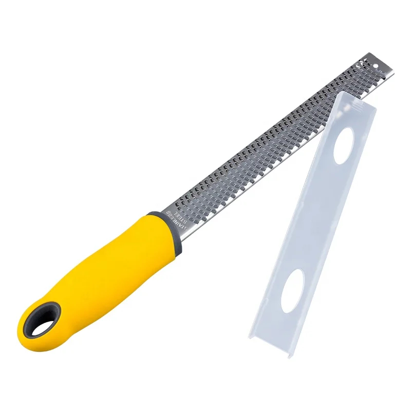 Razor-Sharp Blade Stainless Steel Zester Handheld Cheese Grater with Protect Cover, Silver
Razor-Sharp Blade Stainless Steel Zester Handheld Cheese Grater with Protect Cover, Silver