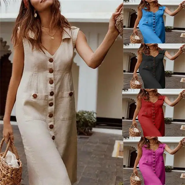 2021 Plus Size Dress V-neck Single-breasted Buttoned Dress Pocket Design Multicolor Casual Midi Dress, Picture color
2021 Plus Size Dress V-neck Single-breasted Buttoned Dress Pocket Design Multicolor Casual Midi Dress, Picture color