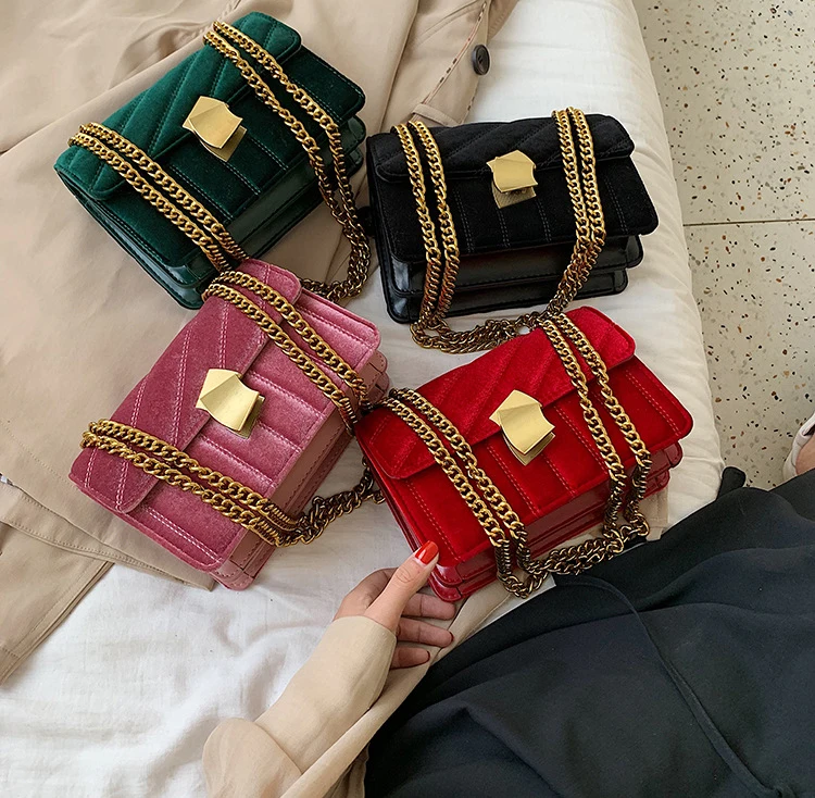 Chic Designer Shoulder Vintage Velvet Chain Evening Clutch Cross Body Bag Purses Handbags Ladies Bags Chains Velvet Handbag, Red,green,black,pink
Chic Designer Shoulder Vintage Velvet Chain Evening Clutch Cross Body Bag Purses Handbags Ladies Bags Chains Velvet Handbag, Red,green,black,pink