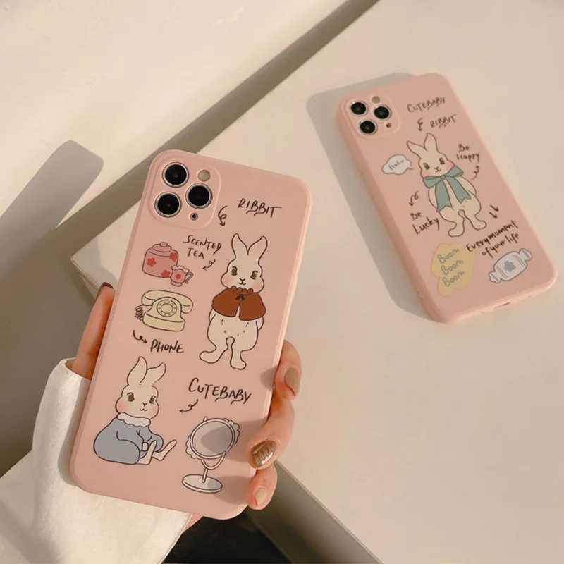 Cute Rabbit Phone Case For iPhone 12 11 Pro Max Mini X XR XS Max 7 8 Plus Soft Silicone Shockproof Back Cover Funda
Cute Rabbit Phone Case For iPhone 12 11 Pro Max Mini X XR XS Max 7 8 Plus Soft Silicone Shockproof Back Cover Funda
