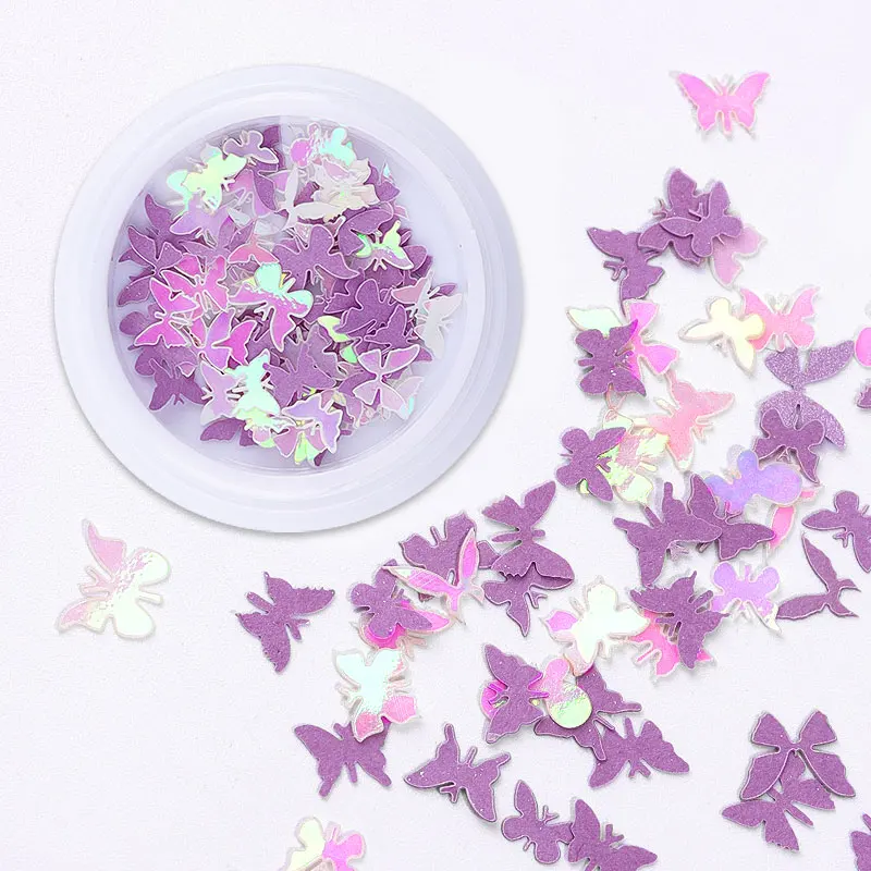 3D Holographic Laser Butterfly Nail Sequins Aurora Handmade Wood Pulp Flakes Glitter Nail Art Decorations Manicure Designs
3D Holographic Laser Butterfly Nail Sequins Aurora Handmade Wood Pulp Flakes Glitter Nail Art Decorations Manicure Designs