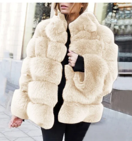 Wholesale Winter long sleeve faux fox fur coats for women trendy, In available
Wholesale Winter long sleeve faux fox fur coats for women trendy, In available