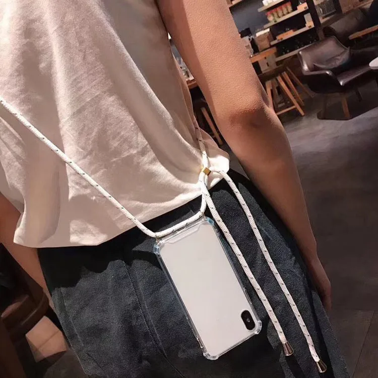Trendy clear tpu phone case with strap lanyard shoulder crossbody necklace phone case rope for iPhone
Trendy clear tpu phone case with strap lanyard shoulder crossbody necklace phone case rope for iPhone