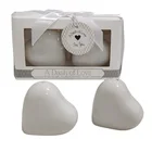 Ywbeyond Wedding favors A Dah of Love Ceramic heart Salt and Pepper Shakers Return gifts for kids birthday