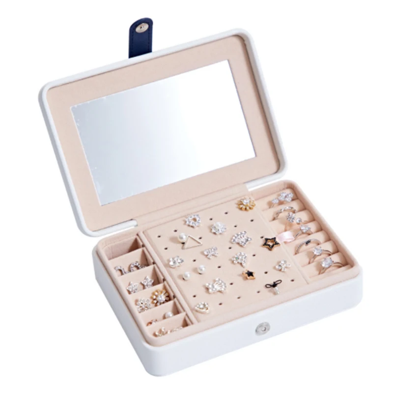 Jewelry Box Travel Case Personalized Women Vegan Leather Jewelry Box Jewelry Organizer, As picture show
Jewelry Box Travel Case Personalized Women Vegan Leather Jewelry Box Jewelry Organizer, As picture show