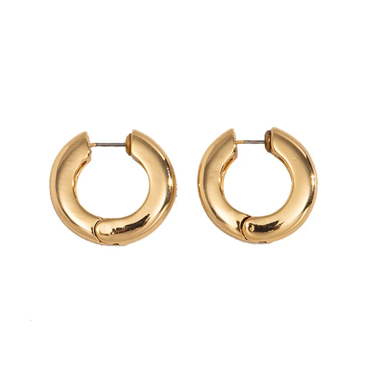 Minimalist Gold Alloy Round Circle Thick Tube Hoop Earring For Women Gold Plated Thick Hoop Earring, As picture
Minimalist Gold Alloy Round Circle Thick Tube Hoop Earring For Women Gold Plated Thick Hoop Earring, As picture