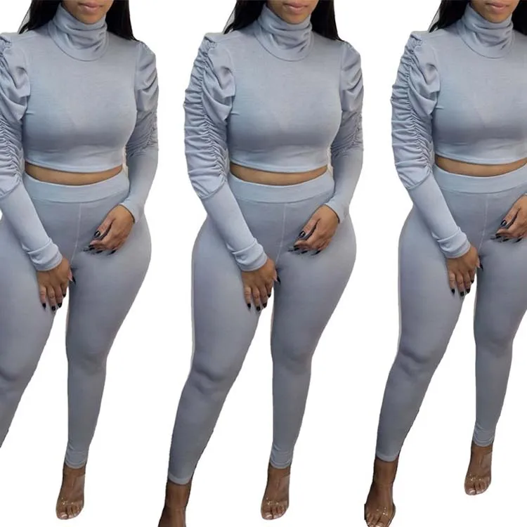 2021 Fashion Fancy Lady Solid Color Crop Tops And Pants Yoga Sexy Clothing Autumn Women Two Piece Set For Women
2021 Fashion Fancy Lady Solid Color Crop Tops And Pants Yoga Sexy Clothing Autumn Women Two Piece Set For Women