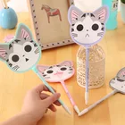 Promotion Gift Ballpen Black Ink Creative Cartoon Cat Fan School Students Stationery