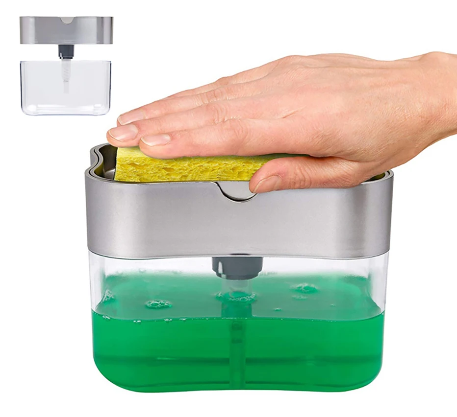 Soap Dispenser Soap Pump Sponge Caddy New Creative Kitchen 2-in-1 Manual Press Liquid Soap Dispenser With Washing Sponge
Soap Dispenser Soap Pump Sponge Caddy New Creative Kitchen 2-in-1 Manual Press Liquid Soap Dispenser With Washing Sponge