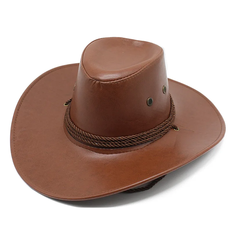 Western cowboy ethnic wind outdoor hats blacks leather brightening small cowboy hats made in mexico
Western cowboy ethnic wind outdoor hats blacks leather brightening small cowboy hats made in mexico