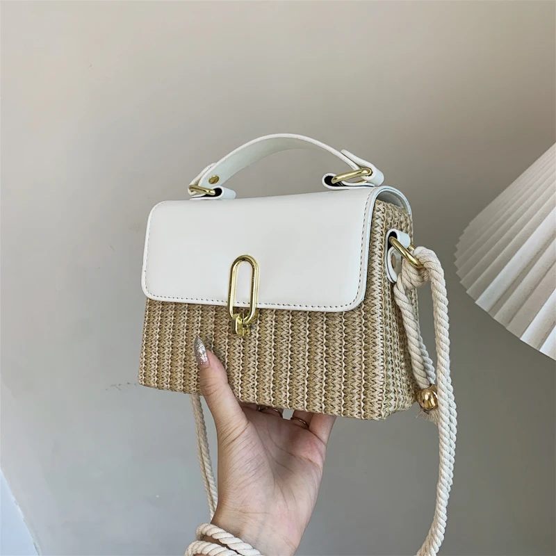 High Quality Fashion Summer Woven Bag Raffia Bag Beach Purse Luxury Handbag Messenger Cross Shoulder Bags, As picture
High Quality Fashion Summer Woven Bag Raffia Bag Beach Purse Luxury Handbag Messenger Cross Shoulder Bags, As picture