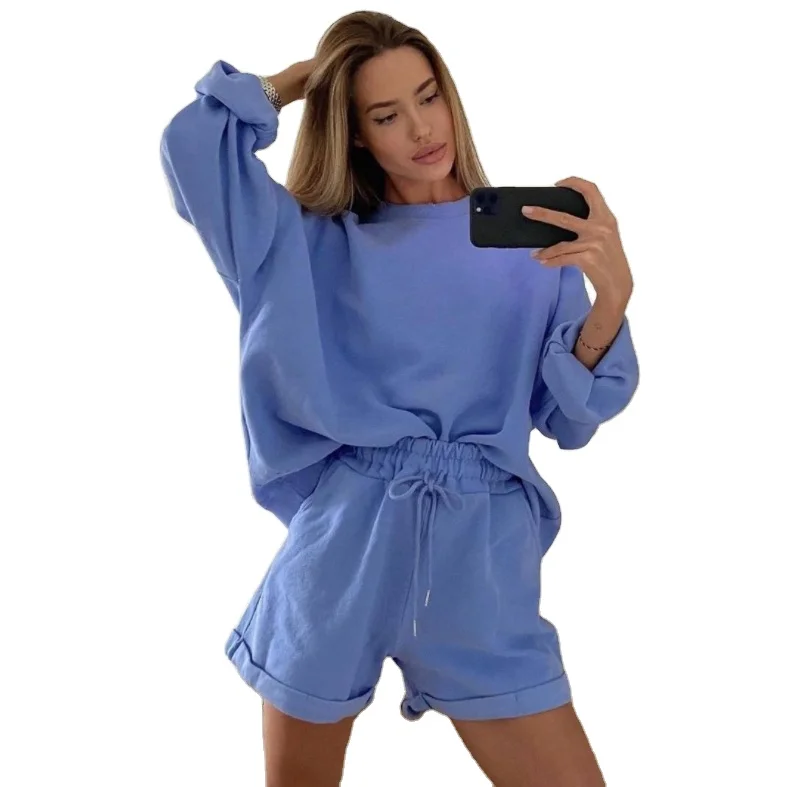 2021 new trend spring autumn thicker sweater suit cotton long sleeve tops shorts sets for women two piece set
2021 new trend spring autumn thicker sweater suit cotton long sleeve tops shorts sets for women two piece set