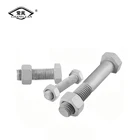 hex bolt with nut and washer brass carbon steel stainless steel plain black zinc HDG dacroment