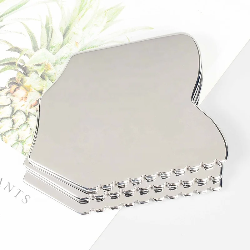custom gua sha metal gua sha scraping massage stainless steel gua sha hand massage tool, Metal silver
custom gua sha metal gua sha scraping massage stainless steel gua sha hand massage tool, Metal silver