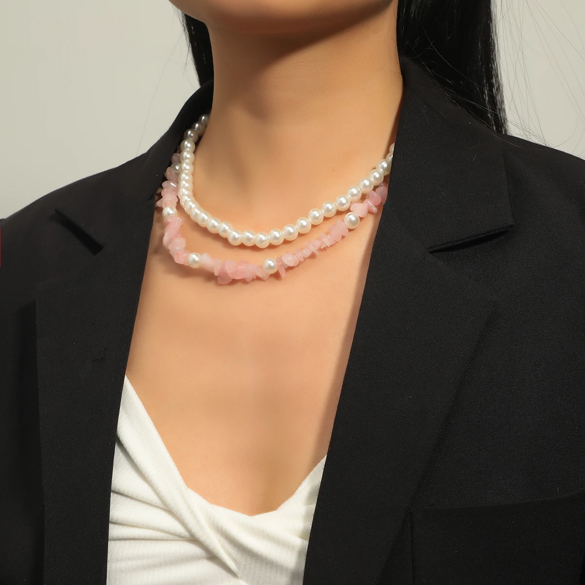 Sweet Pink Irregular Crystal Chip Beaded Necklace Freshwater Pearl Choker Short Necklace, Picture
Sweet Pink Irregular Crystal Chip Beaded Necklace Freshwater Pearl Choker Short Necklace, Picture