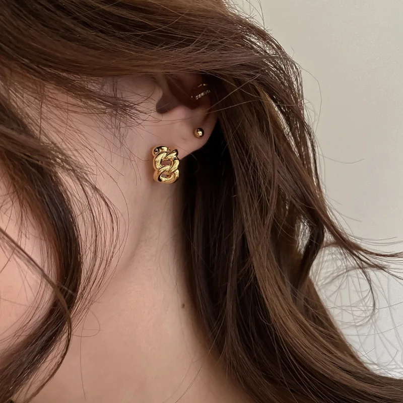 Minimalist Gold Chunky Curb Chain Link Earrings Women Drop Dainty Chain earrings, As picture
Minimalist Gold Chunky Curb Chain Link Earrings Women Drop Dainty Chain earrings, As picture