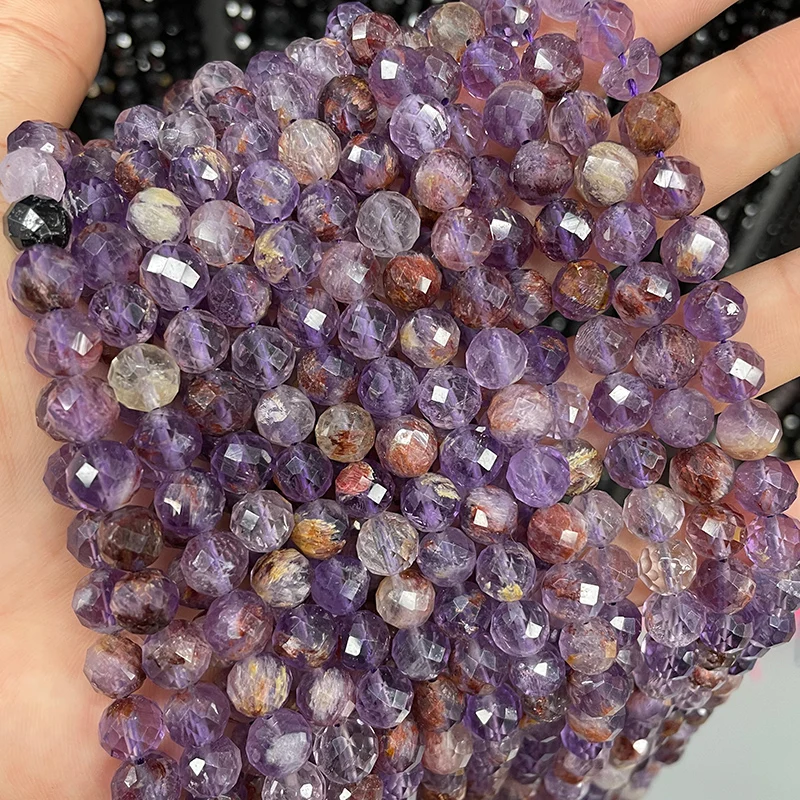 High Quality Natural Stone Beads Diamond Faceted Ghost Purple Quartz Loose Beads For Jewelry Making, Purple as picture
High Quality Natural Stone Beads Diamond Faceted Ghost Purple Quartz Loose Beads For Jewelry Making, Purple as picture