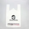 LDPE and HDPE T-shirt supermarket grocery ploy clear plastic vest bag with logo for shopping and packing