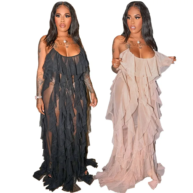 Summer Women Long Dresses Pleated Mesh See Through Plus Size Wholesale Women Boutique Clothing
Summer Women Long Dresses Pleated Mesh See Through Plus Size Wholesale Women Boutique Clothing