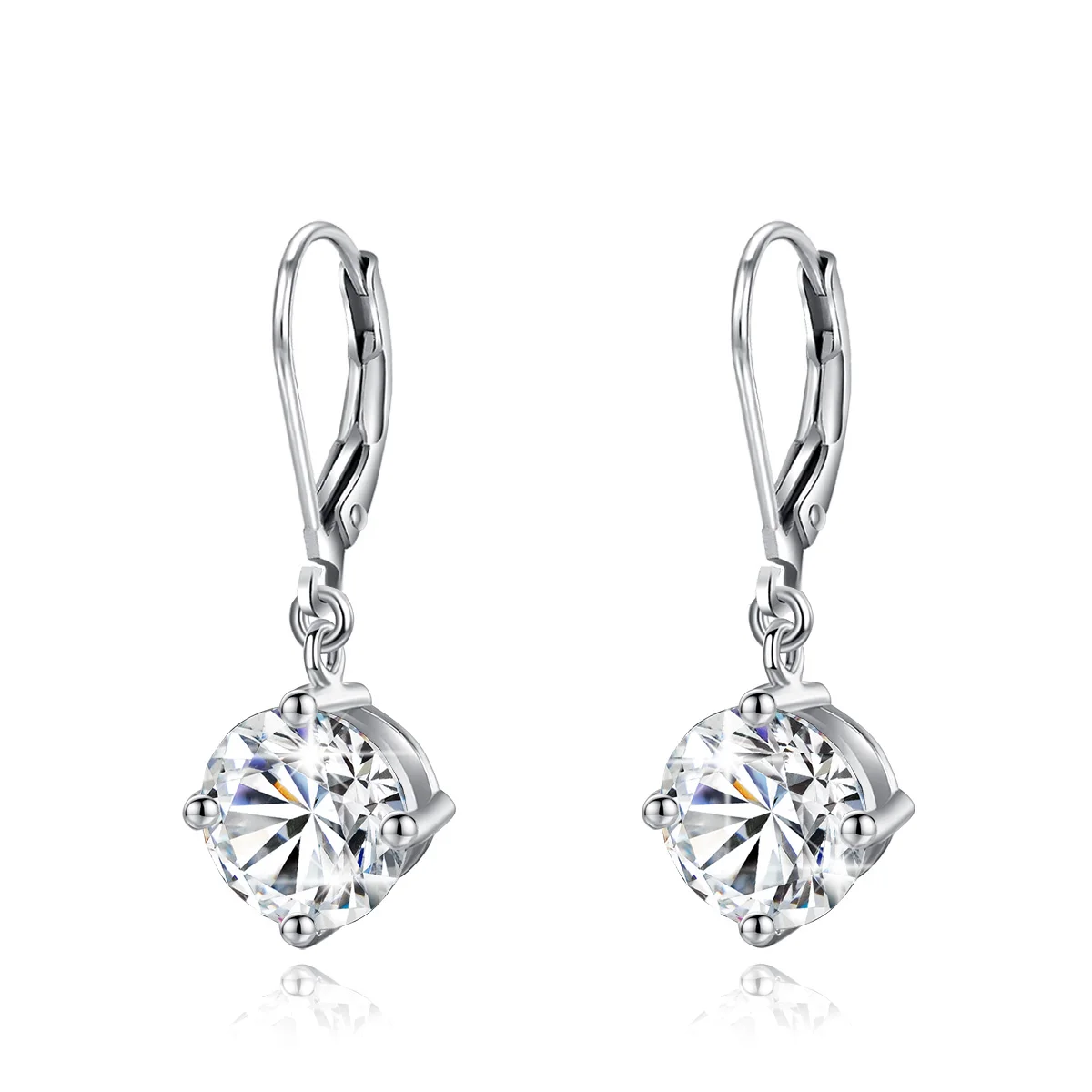 Luxury Engagement Jewelry Diamond Round Moissanite D VVS1 Women Earrings Sterling Silver Platinum Drop Earrings pendientes mujer
Luxury Engagement Jewelry Diamond Round Moissanite D VVS1 Women Earrings Sterling Silver Platinum Drop Earrings pendientes mujer