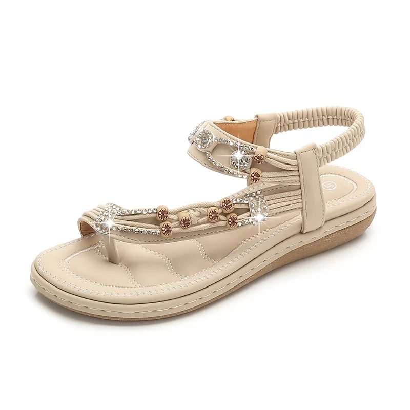 S328F 2021 New Large Size Bohemian Rhinestone Beaded Round Toe Flat Tendon Soft Sole Sandals
S328F 2021 New Large Size Bohemian Rhinestone Beaded Round Toe Flat Tendon Soft Sole Sandals