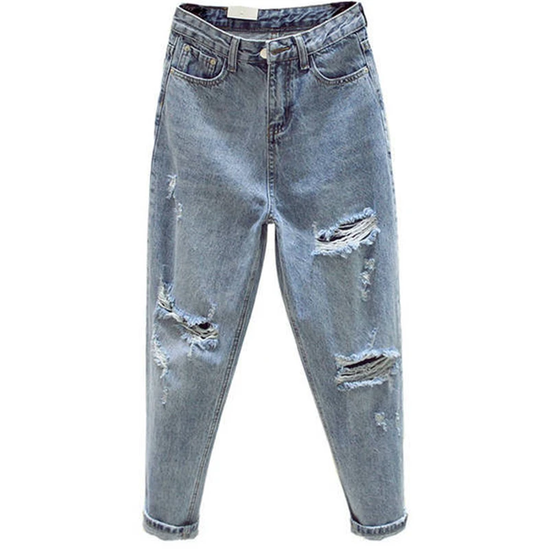 Fashion ripped jeans women's nine-point straight leg denims pants slimming harem pants casual ankle length hole jeans
Fashion ripped jeans women's nine-point straight leg denims pants slimming harem pants casual ankle length hole jeans