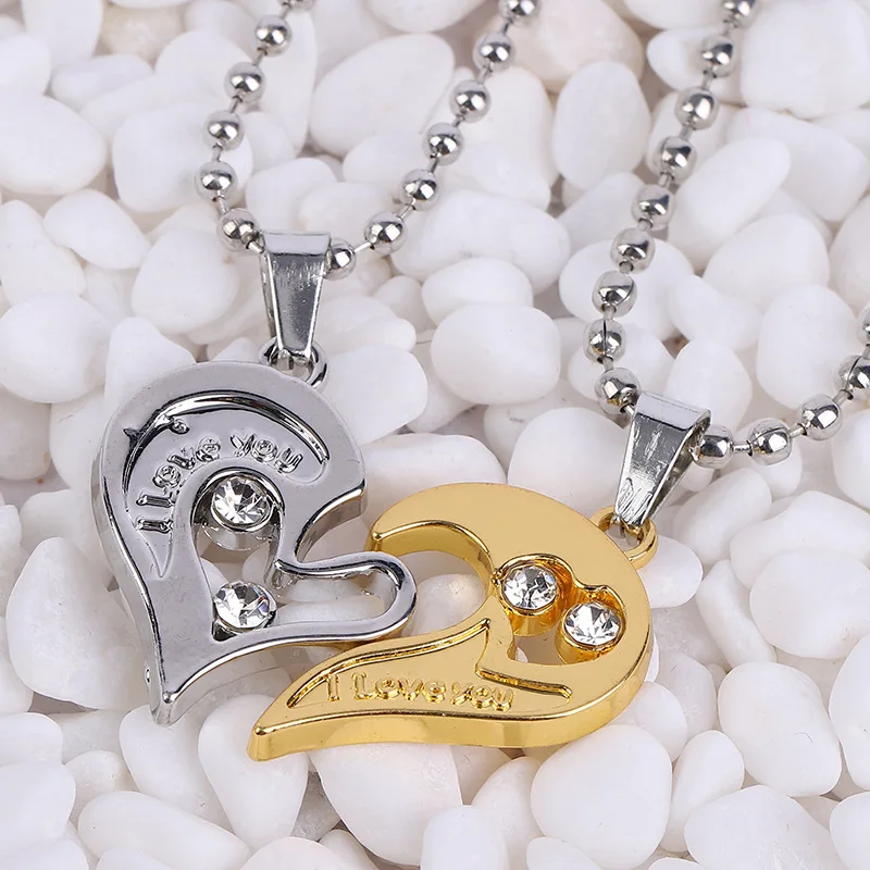 personalized letter necklaces 2 Pieces/Set Crystal Matching Double Heart Pendant Jewelry Men Women Couple necklaces, Optional
personalized letter necklaces 2 Pieces/Set Crystal Matching Double Heart Pendant Jewelry Men Women Couple necklaces, Optional