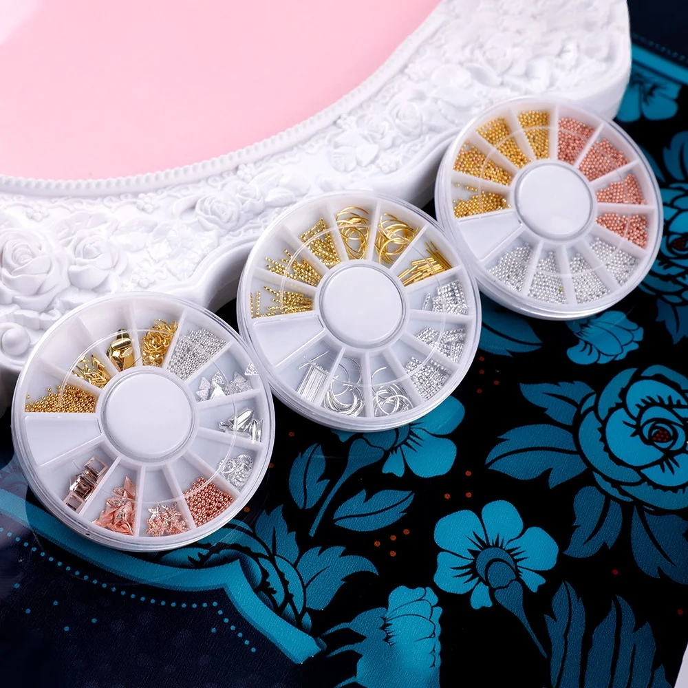 Nails Accessories Gold Silver Rose Gold Alloy Turntable Color Semicircular Pearls DIY Nail Art Decoration, As shown
Nails Accessories Gold Silver Rose Gold Alloy Turntable Color Semicircular Pearls DIY Nail Art Decoration, As shown