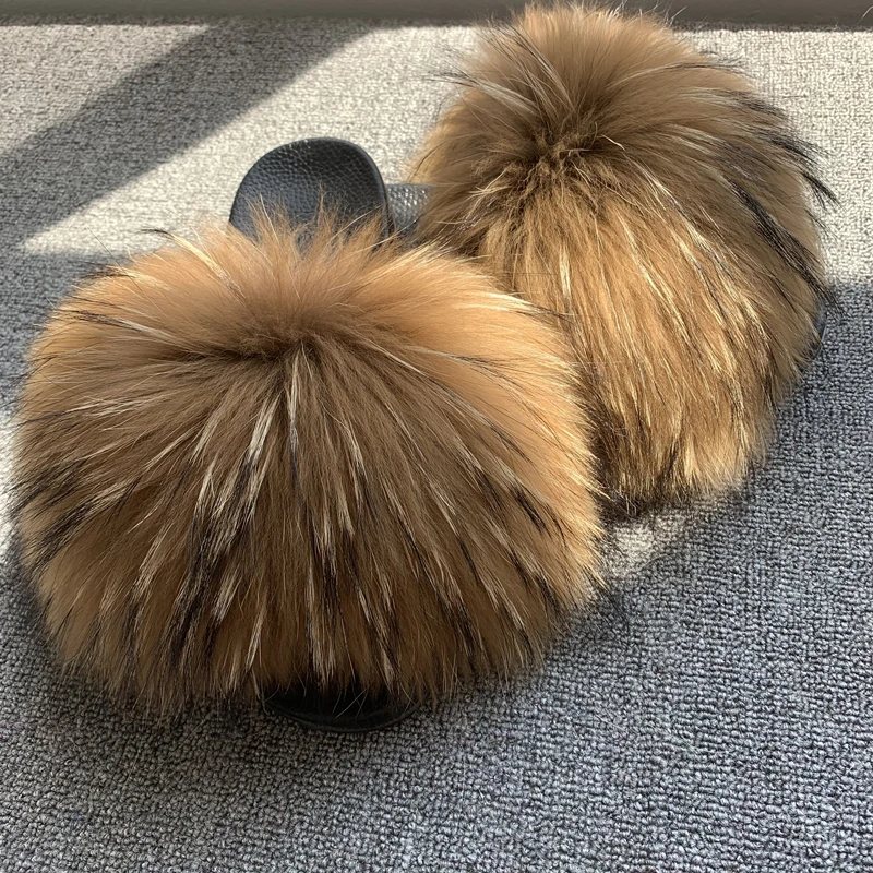 Wholesale women real big fluffy fur slippers natural fur slides sandals slippers with thick fur, Customized color
Wholesale women real big fluffy fur slippers natural fur slides sandals slippers with thick fur, Customized color