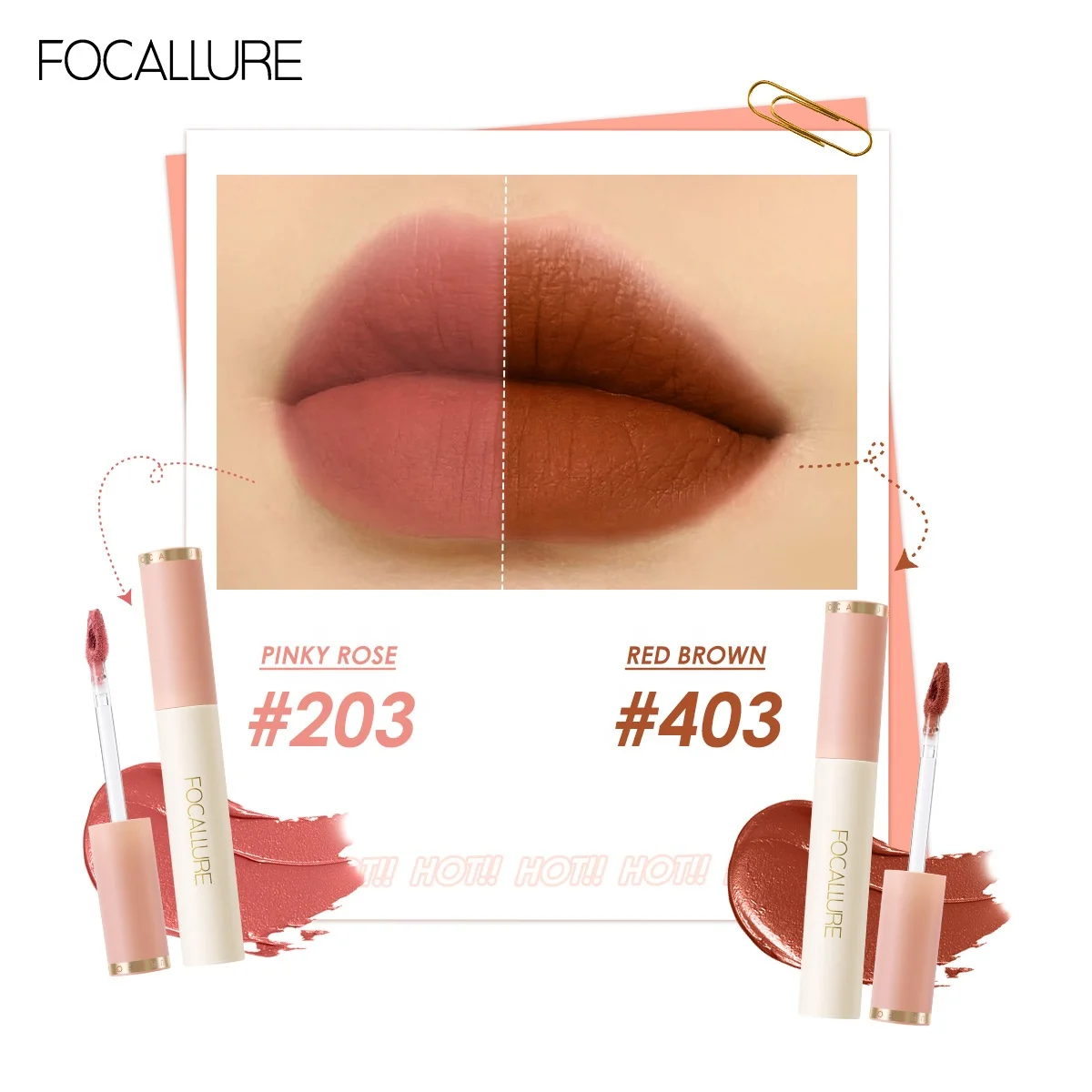 FOCALLURE Cosmetic Makeup Long Lasting Liquid Lipstick Waterproof Matte Lipstick 24 Colors, 24 colors for choose
FOCALLURE Cosmetic Makeup Long Lasting Liquid Lipstick Waterproof Matte Lipstick 24 Colors, 24 colors for choose