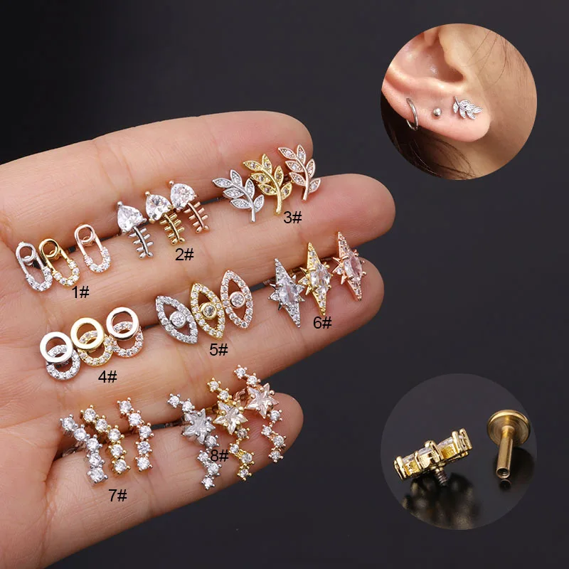 Quality Stainless Steel Body Piercing Jewelry Eyes Star Diamond studs Cartilage Earrings
Quality Stainless Steel Body Piercing Jewelry Eyes Star Diamond studs Cartilage Earrings