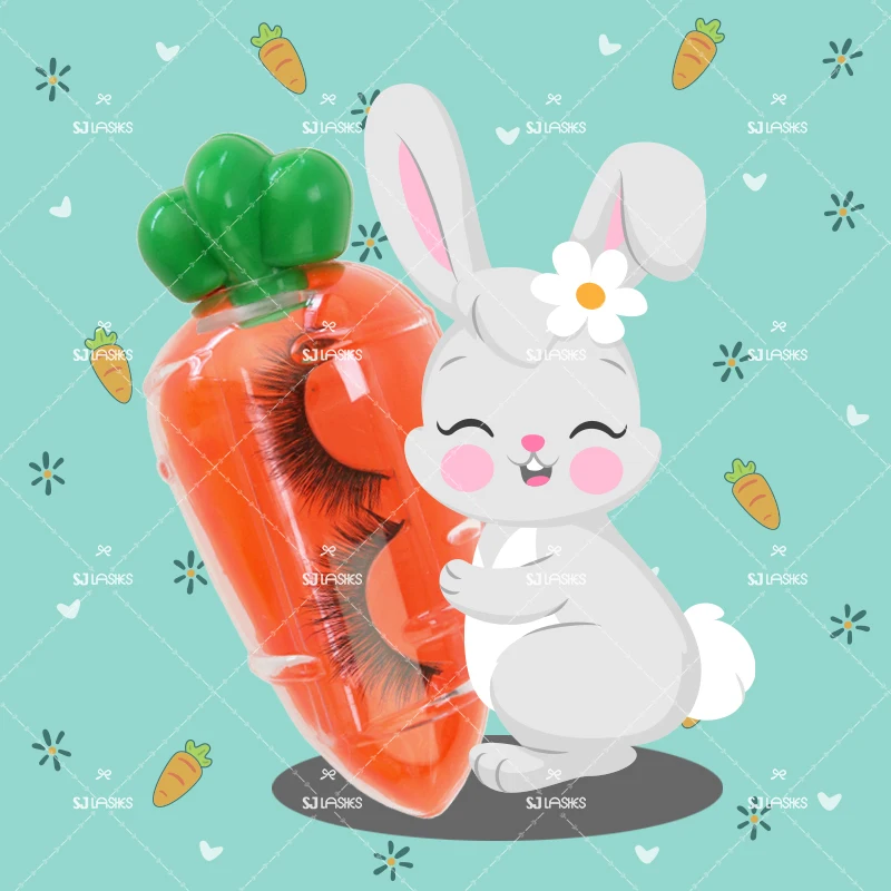 Petter Rabbit's Lash Packaging Case Carrot Plastic Eyelash Travel Bunny Girly 3D Vegan Silk Lash Storage Box Packaging Easter
Petter Rabbit's Lash Packaging Case Carrot Plastic Eyelash Travel Bunny Girly 3D Vegan Silk Lash Storage Box Packaging Easter
