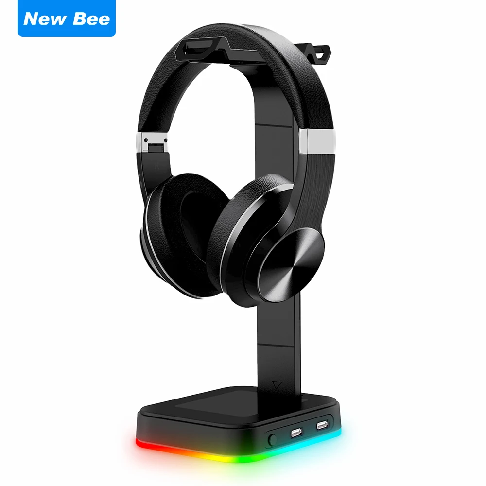 RGB Headphone Stand Holder with 2 USB Ports Desktop Gaming Headset Stand for Gamers PC Accessories
RGB Headphone Stand Holder with 2 USB Ports Desktop Gaming Headset Stand for Gamers PC Accessories