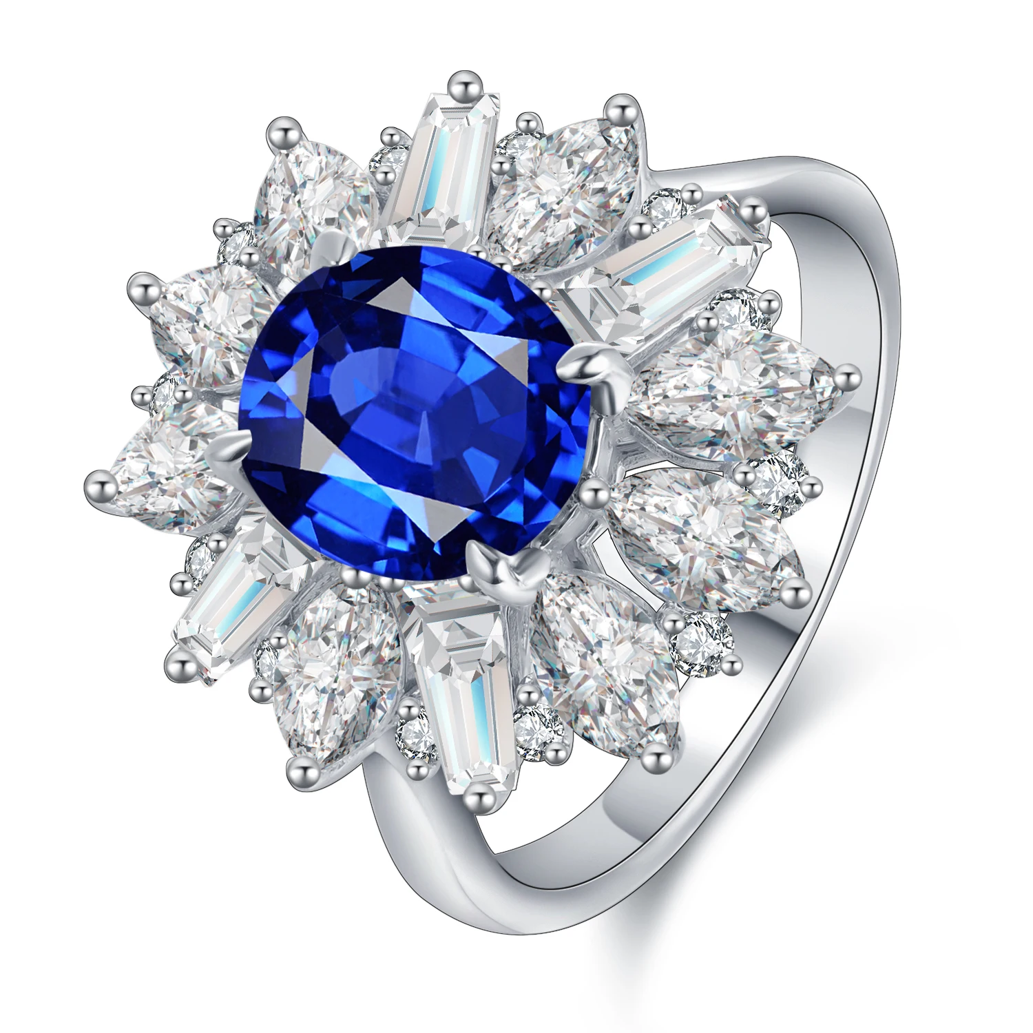 Created Blue Sapphire Rings Round Shape 9K Gold Plated Jewelry Engagement Ring For Women Wedding
Created Blue Sapphire Rings Round Shape 9K Gold Plated Jewelry Engagement Ring For Women Wedding