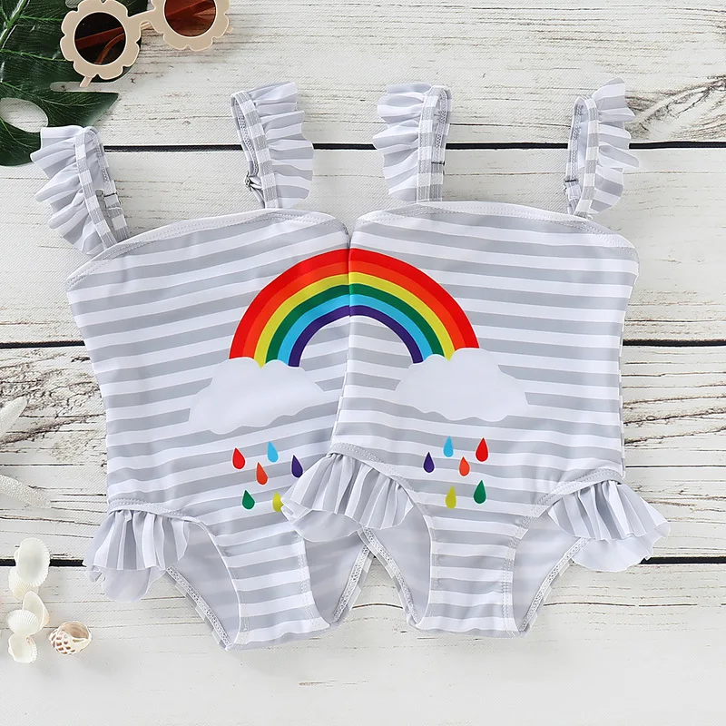 Hot sale casual New Rainbow Sisters striped children's swimsuit kids bathing suits baby swimwear family swimwear KLRFD120
Hot sale casual New Rainbow Sisters striped children's swimsuit kids bathing suits baby swimwear family swimwear KLRFD120