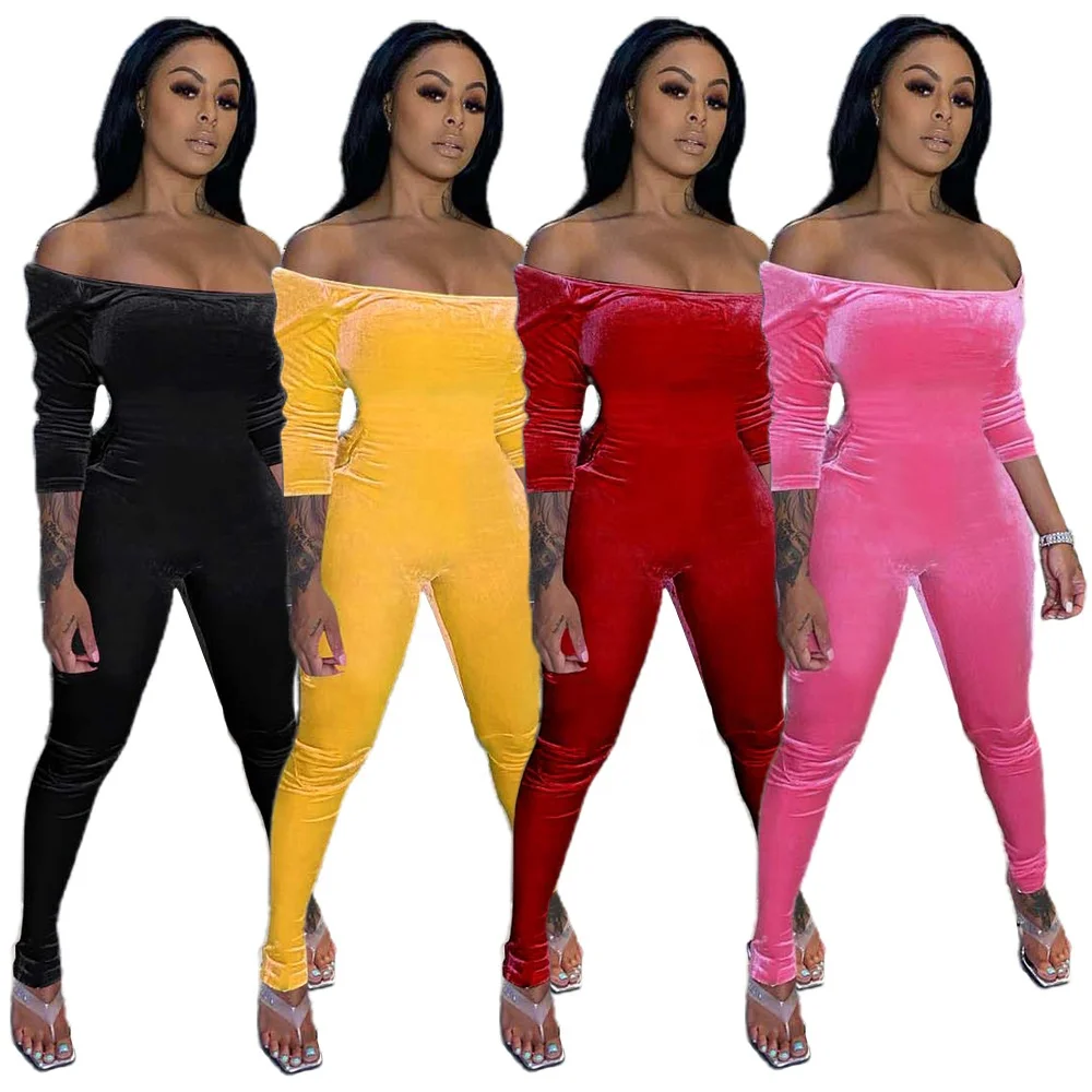 Ladies Fall And Winter Ribbed One-shoulder Velvet One Piece 2021 Casual Jumpsuit For Women
Ladies Fall And Winter Ribbed One-shoulder Velvet One Piece 2021 Casual Jumpsuit For Women