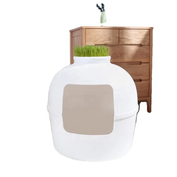 hidden flower pot cat litter box plant for box litter cats house kennel, Greyish white
hidden flower pot cat litter box plant for box litter cats house kennel, Greyish white